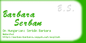 barbara serban business card