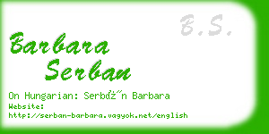 barbara serban business card